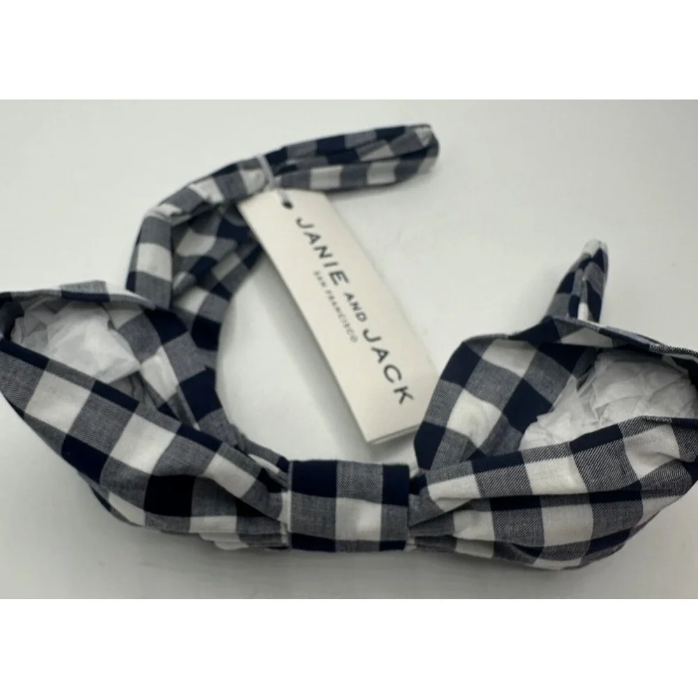 NEW Janie And Jack Hair Kids Flower Solid Plaid Headband Bow Bundle Lot of 3 C30